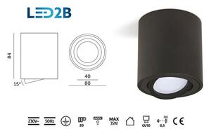 Svítidlo bodové výklopné AHA černé LED2B