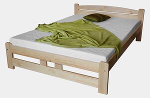 Via-nábytek Postel Viki masiv borovice Povrchová úprava postele: Mooení odstín ooech, Rozmiry: 90 x 200