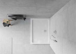 Mexen SLIM - Obdélníková sprchová vanička 110x70x5cm + chromový sifon, bílá, 40107011