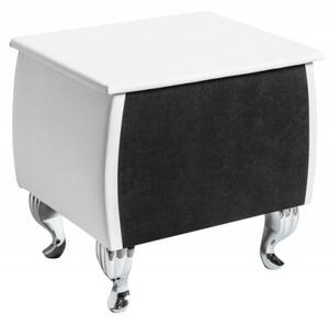 Noční stolek CHESTERFIELD 45 CM bílý Nábytek | Ložnice | Noční stolky