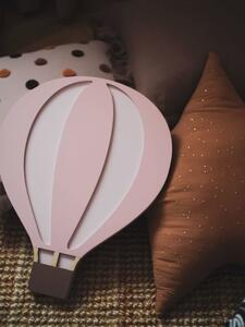Drevená lampa lietajúci balón - ružový