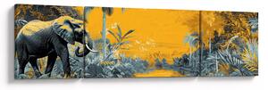 Obraz - Slon v přírodě (170x50 cm)