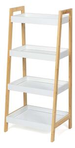 Regál Cotia, přírodní dřevo / bílá