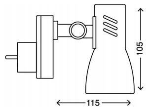 Briloner 2763-016P - Nástěnná lampa do zásuvky 1xE14/25W/230V bílá