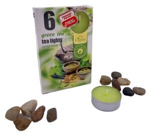 Vonná čajová svíčka, 6 ks, různé vůně na výběr Varianta: Zelený čaj