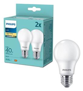 SADA 2x LED Žárovka Philips A60 E27/4,9W/230V 2700K