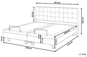 Čalouněná postel béžová elektricky polohovací 180x200cm DUKE