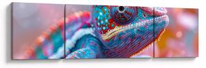Obraz - Zbarvený chameleon (170x50 cm)