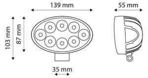 LED Bodové svítidlo pro automobil EPISTAR LED/24W/10-30V IP67 6000K