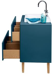 Tmavě modrá lakovaná umyvadlová skříňka Tom Tailor Color Bath 62 x 80 cm s umyvadlem