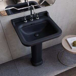 Kerasan, WALDORF závěsná WC mísa, 37x55cm, černá matná, 411531