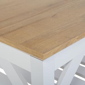 Konferenční stolek barva světlého dřeva s bílou SAVANNAH