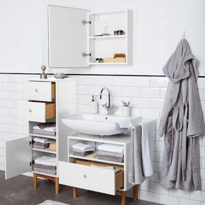 Bílá lakovaná koupelnová zrcadlová skříňka Tom Tailor Color Bath 58 x 50 cm