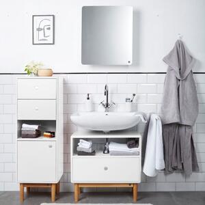 Bílá lakovaná koupelnová zrcadlová skříňka Tom Tailor Color Bath 58 x 50 cm