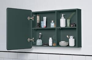 Tmavě zelená lakovaná koupelnová zrcadlová skříňka Tom Tailor Color Bath 58 x 80 cm