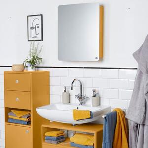 Hořčicově žlutá lakovaná koupelnová zrcadlová skříňka Tom Tailor Color Bath 58 x 50 cm
