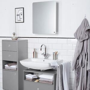 Šedá lakovaná koupelnová zrcadlová skříňka Tom Tailor Color Bath 58 x 50 cm