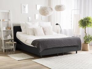 Čalouněná nastavitelná postel 160 x 200 cm šedá DUKE