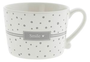 Bastion Collections Hrnek Smile Dots in grey, 300 ml