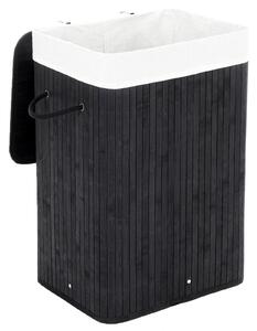 SONGMICS Bambusový koš na prádlo - černá - 40x30x60 cm