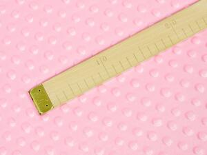 Biante Dětský povlak na polštář Minky 3D puntíky MKP-035 Světle růžový 45 x 45 cm