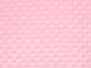 Biante Hřejivé ložní povlečení Minky 3D puntíky MKP-035 Světle růžové Prodloužené 140x220 a 70x90 cm