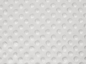 Dětská látka Minky 3D puntíky MKP-041 Světle šedá - šířka 150 cm