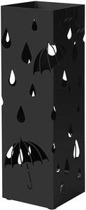 SONGMICS Stojan na deštníky - černá - 15,5x15,5x49 cm