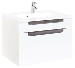 SKŘÍŇKA S UMYVADLEM, bílá, barvy stříbrného dubu, bílá, 80/54/47 cm Held - Online Only koupelnové skříňky, Online Only