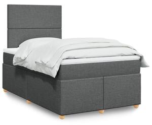 Box spring postel s matrací tmavě šedá 120x190 cm textil 3293513