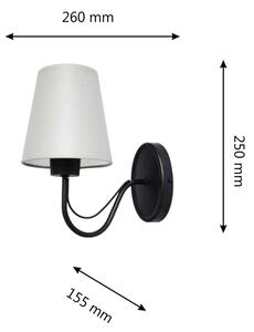 Nástěnná lampa MALBO 1xE27/15W/230V šedá/černá