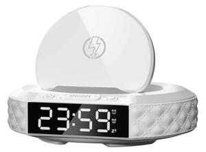 Immax 08983L - Budík s LCD displejem a bezdrátovou Qi nabíječkou 27W/9V bílá