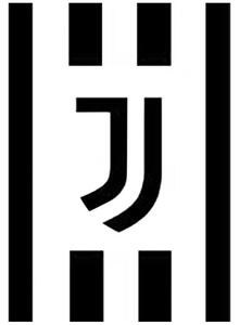 Velká fleecová deka Juventus FC - motiv Black & White - Polar fleece 150 x 200 cm