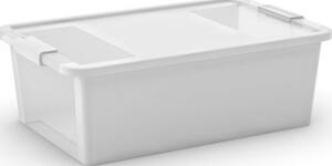 Plastový úložný box KETER Bi Box M s víkem 26l, bílý
