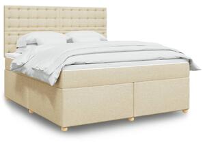 Box spring postel s matrací krémová 180x200 cm textil 3293678