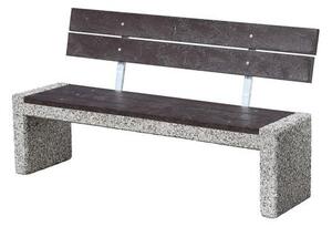 Betonová lavička s opěradlem
