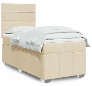 Box spring postel s matrací krémová 80 x 200 cm textil 3293800