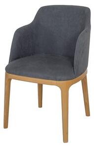 Čalouněná jídelní židle KT188, buk (Barva dřeva: Bělená)