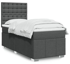 Box spring postel s matrací tmavě šedá 80 x 200 cm textil 3293810