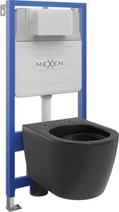 Mexen Fenix Slim, podomítkový modul a závěsné WC Carmen, černá matná, 6103388XX85