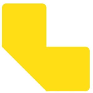 Podlahové samolepicí značení tvar L žluté - 10 ks