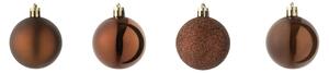 J-line Hnědé vánoční ozdoby Bauble, 40 ks