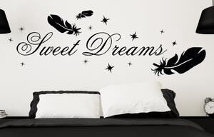 Samolepka na zeď - Sweet Dreams 2 Barva: Bílá, Rozměry samolepky ( šířka x výška ): 60 x 23 cm