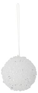 Bloomingville Bílá plastová vánoční ozdoba Nicolet 6 cm