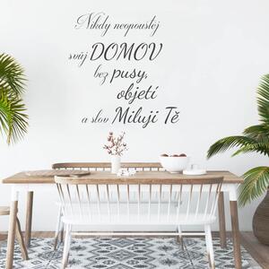 INSPIO - výroba dárků a dekorací - Samolepka na zdi - Nikdy neopouštěj domov bez pusy