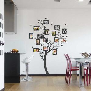INSPIO - výroba dárků a dekorací - Samolepka na zdi ve vlastní barvě - Strom s fotkami