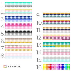 INSPIO-textilní přelepitelná samolepka - Samolepka na zdi - Puntíky v 16 barvách do pokoje