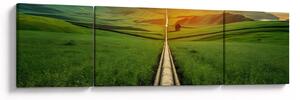 Obraz - Východ slunce nad údolím (170x50 cm)