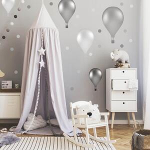 INSPIO-textilní přelepitelná samolepka - Samolepky na zeď - Šedé samolepicí balóny v norském stylu
