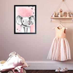 INSPIO-dibondový obraz - Obraz do dětského pokoje - Barevný se slonem